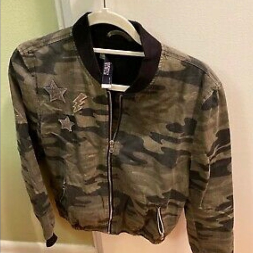Zara Basic Dept Denim Z1975 Camo Jacket Size M